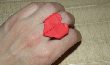Оригами кольцо из бумаги