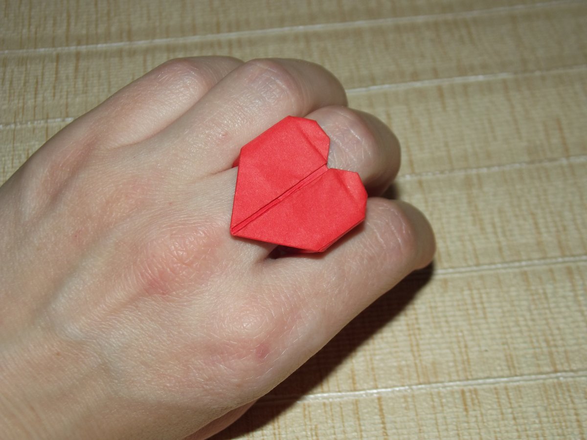 оригами кольцо из бумаги