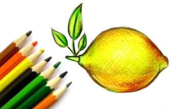 Как поэтапно нарисовать лимон карандашами