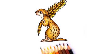 Как нарисовать суслика цветными карандашами