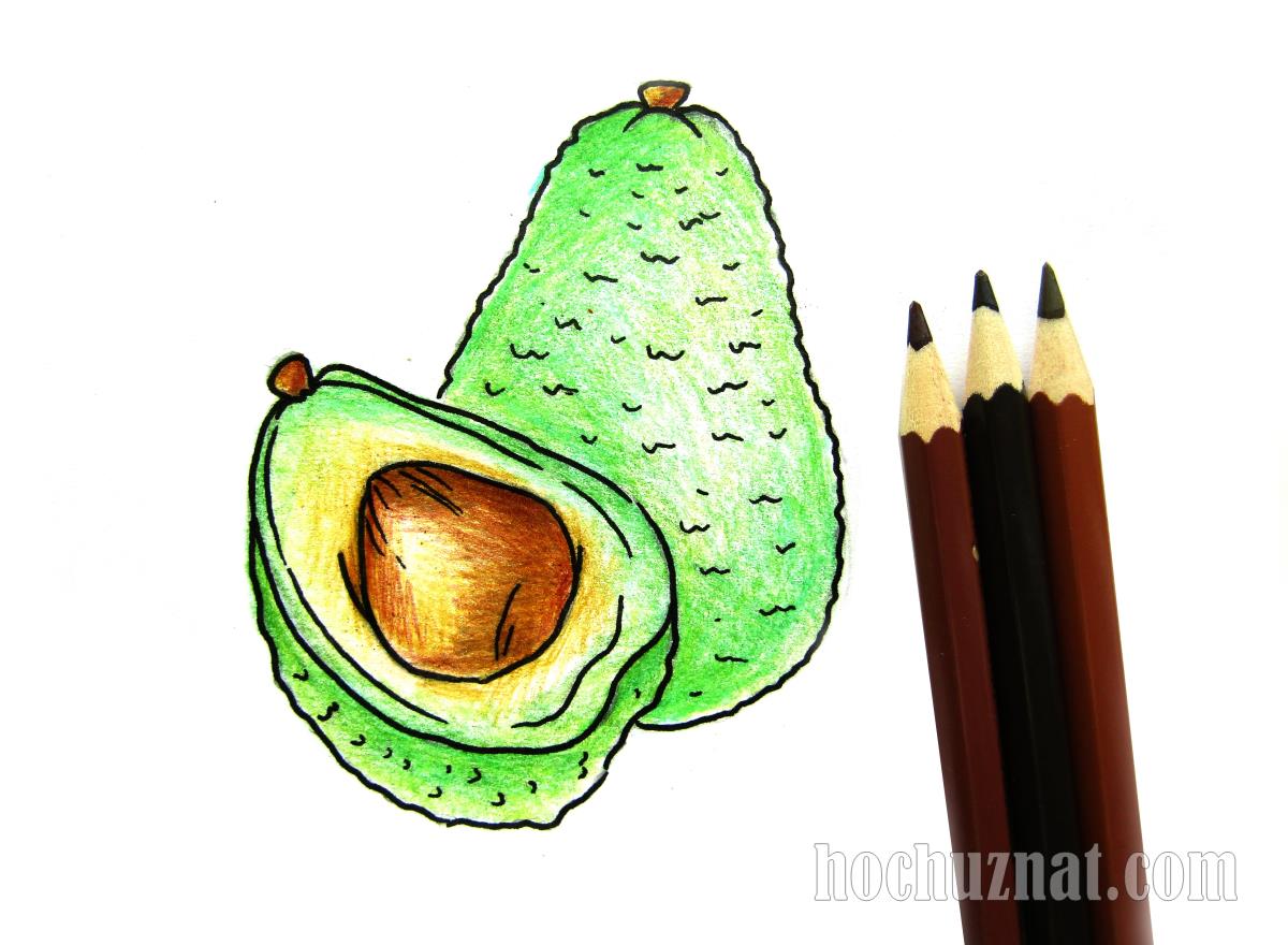 как нарисовать авокадо