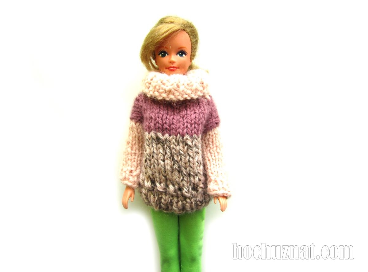 вязаный свитер для куклы