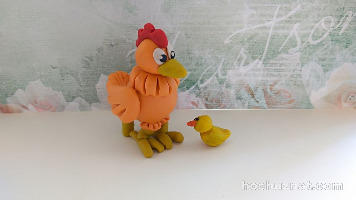 курица из пластилина своими руками